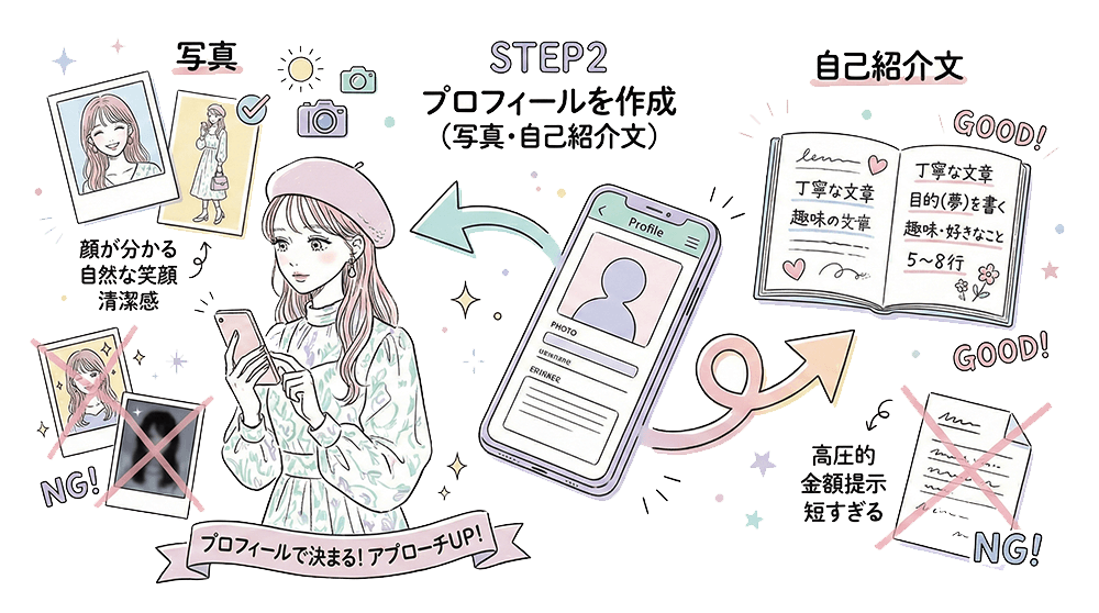 プロフィールを作成
