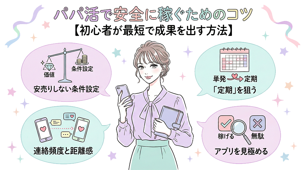 パパ活で安全に稼ぐためのコツ