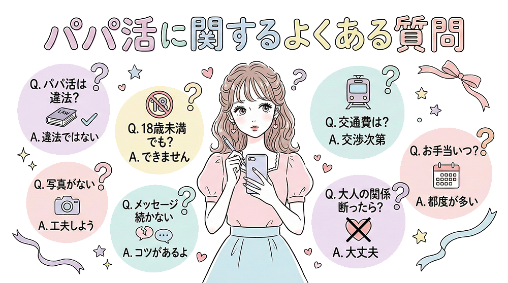パパ活のやり方でよくある質問