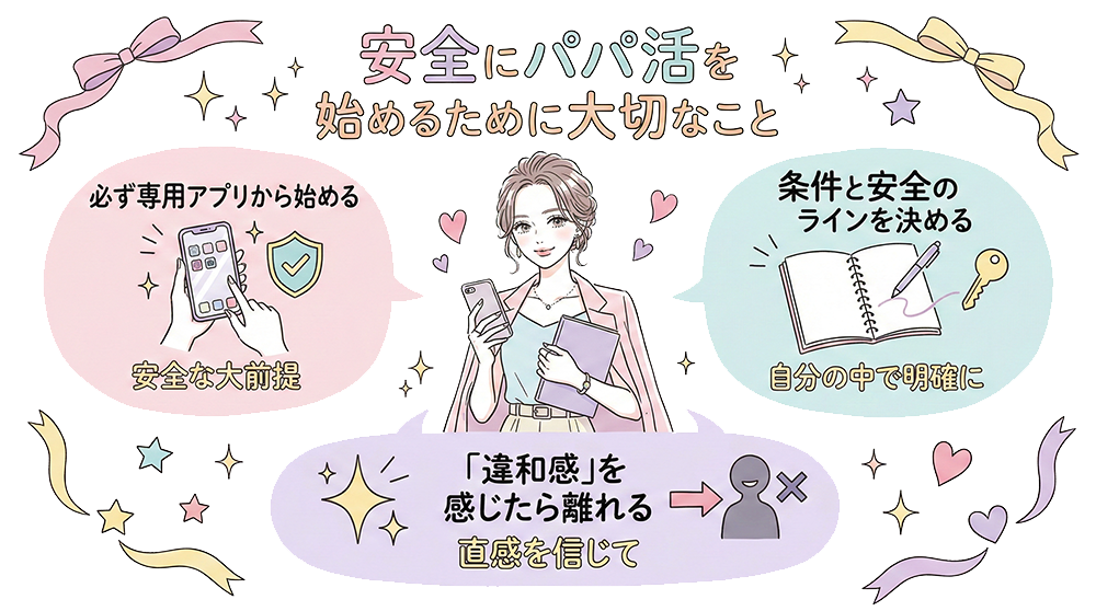 安全にパパ活を始めるために大切なこと