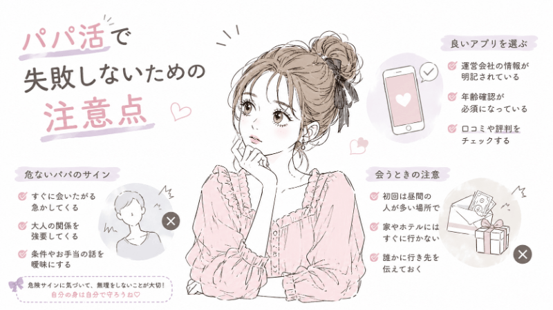 パパ活で失敗しないための注意点