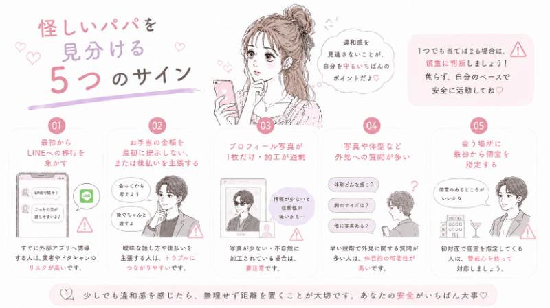 怪しいパパを見分けるサイン