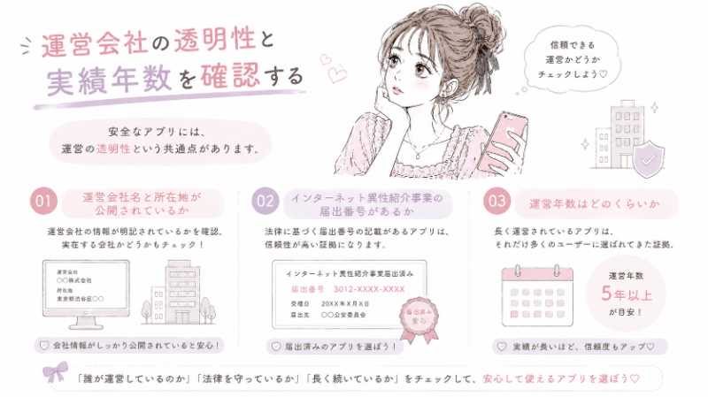 運営会社の透明性と実績年数